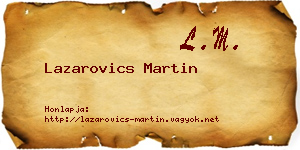 Lazarovics Martin névjegykártya